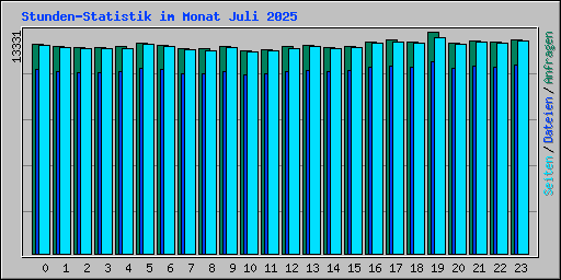 Stunden-Statistik im Monat Juli 2025