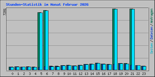 Stunden-Statistik im Monat Februar 2026