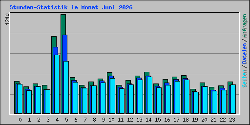 Stunden-Statistik im Monat Juni 2026