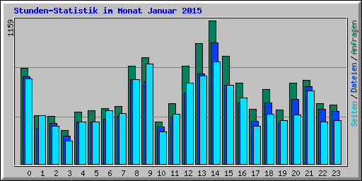 Stunden-Statistik im Monat Januar 2015