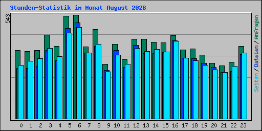 Stunden-Statistik im Monat August 2026